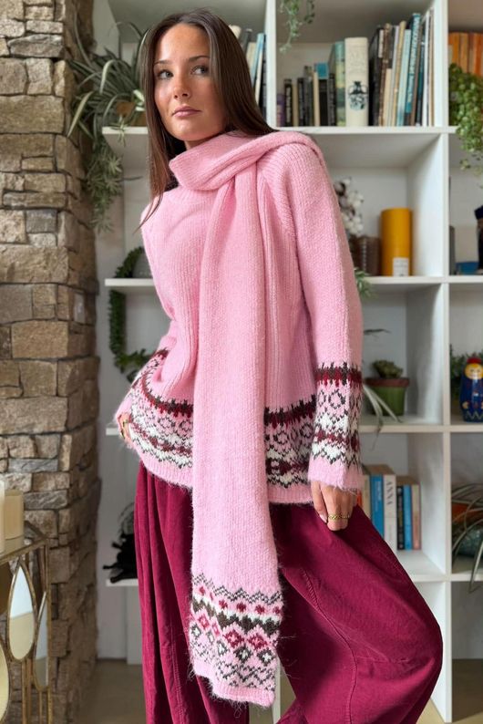 Moorland Fair Isle Scarf Candy